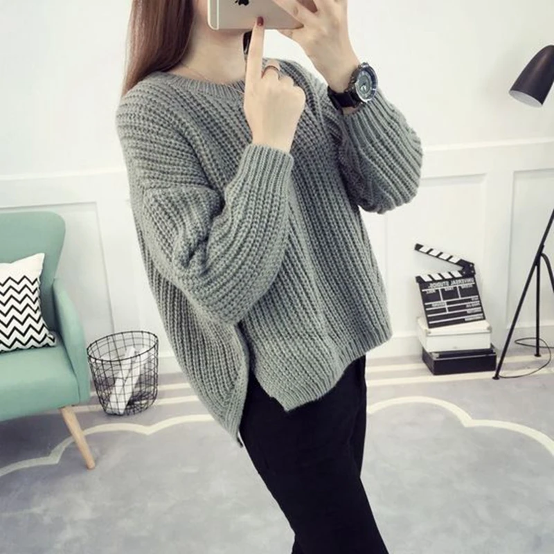 Autumn Winter Women Sweaters And Pullovers Korean Style Long Sleeve ...