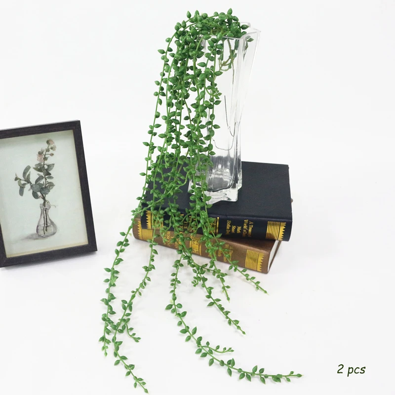 JAROWN Simulation Succulent Plants Artificial Lover Tears Green Rattan Wall Hangings Home Garden DIY Wedding Party Leisure Decor (9)