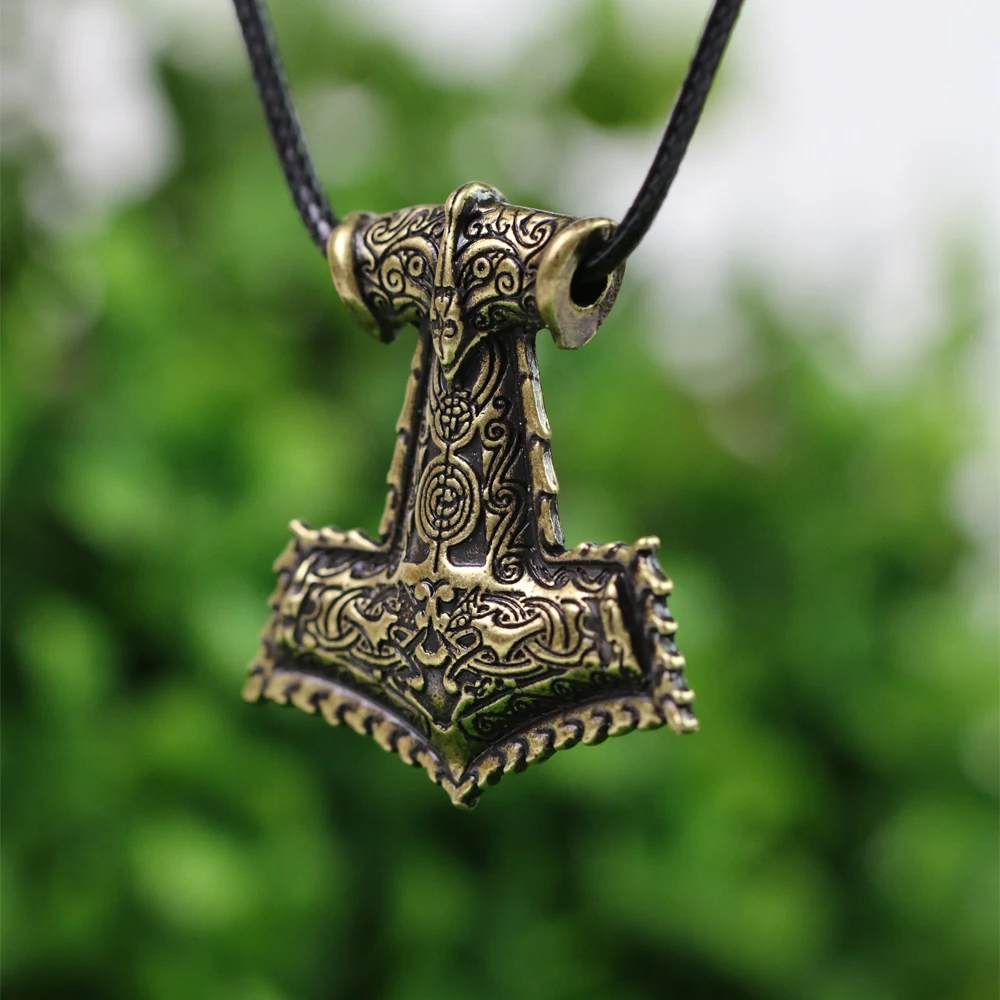 LANGHONG 1 шт. амулет викингов кулон ожерелье Ворон Тор ожерелье с подвеской-топором оригинальные ювелирные изделия в стиле викингов