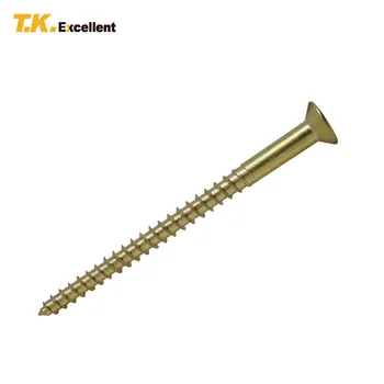 

T.K.EXCELLENT 10 Pcs/Lot Brass Screw Phillips Wood Screws for Woodworking Flat Screws Hardware Fasteners 5*70 75g