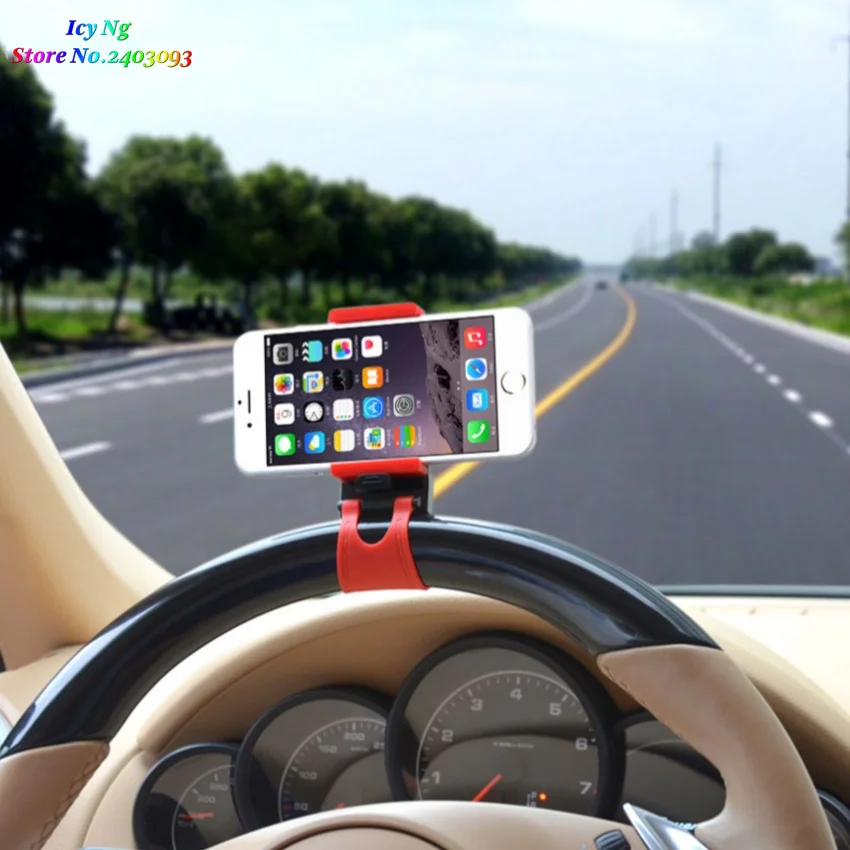 Car Steering Wheel Mobile Phone Holder Stand Bracket For KIA Rio K2 K3