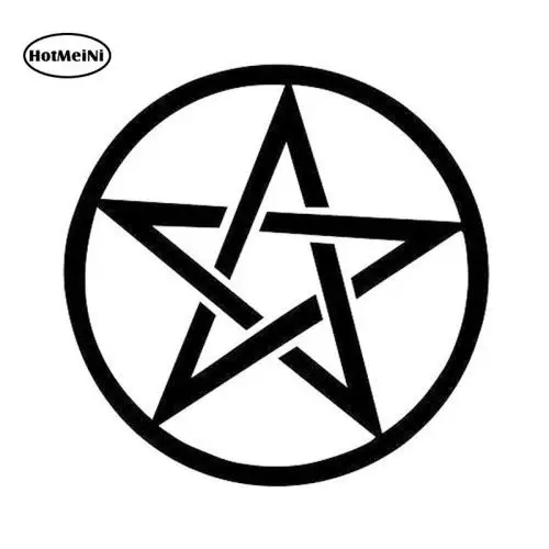 

HotMeiNi Pentagram Star Symbolic Fashion Vinyl Decal For Window Bumper Motorcycle Car Sticker Waterproof Black/Silver 11*11cm