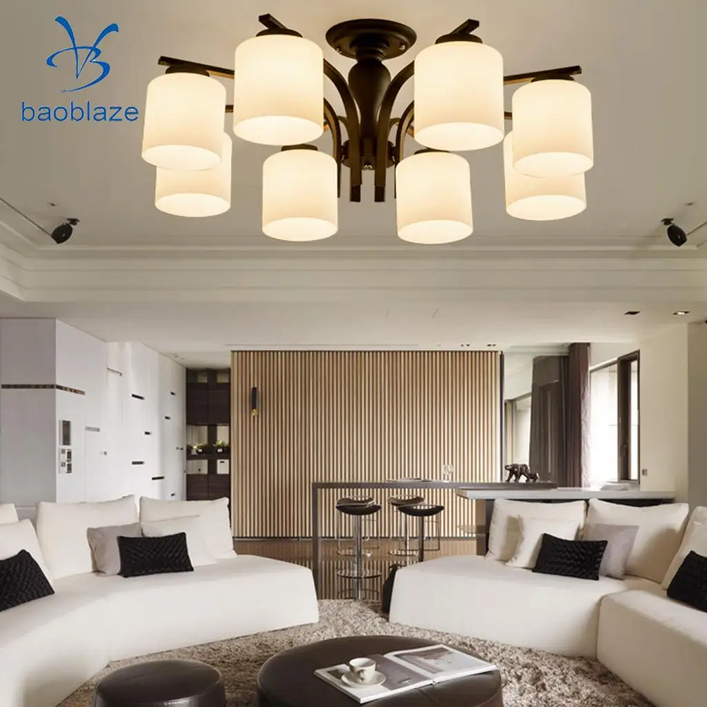 Cylindrical Ceiling Light Shade Cover Glass Lampshade for Corridor Cafe Bar