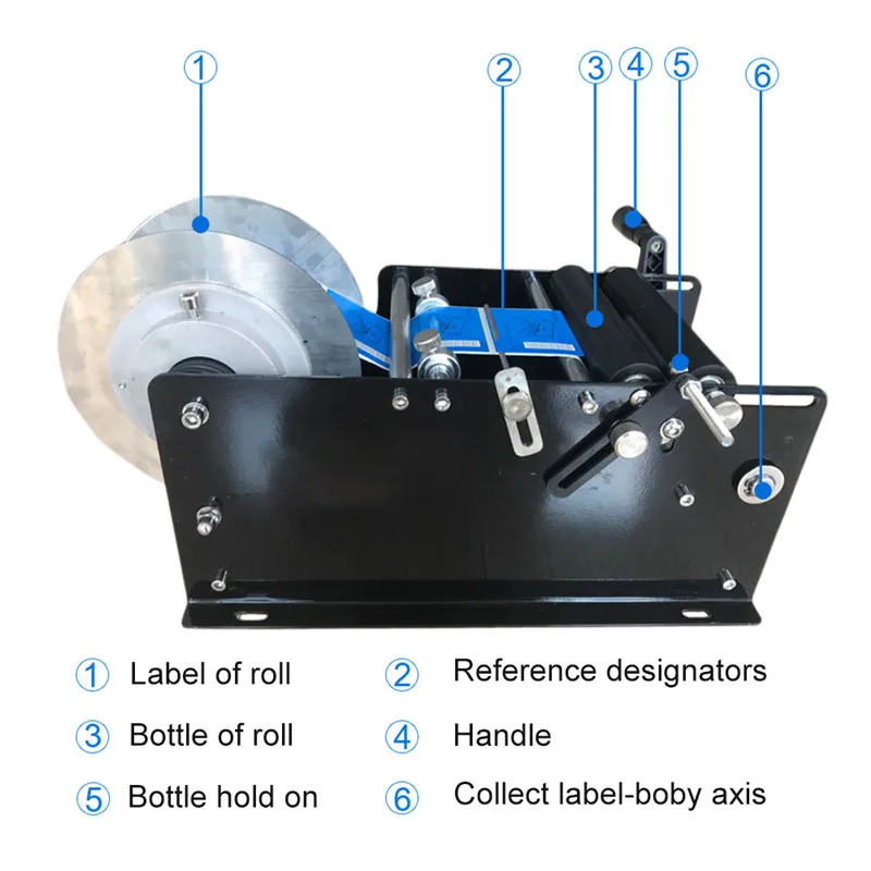 Маленькая ручная круглая пластиковая этикеточная машина для бутылок самоклеящаяся этикетка с ручкой с использованием для соковых