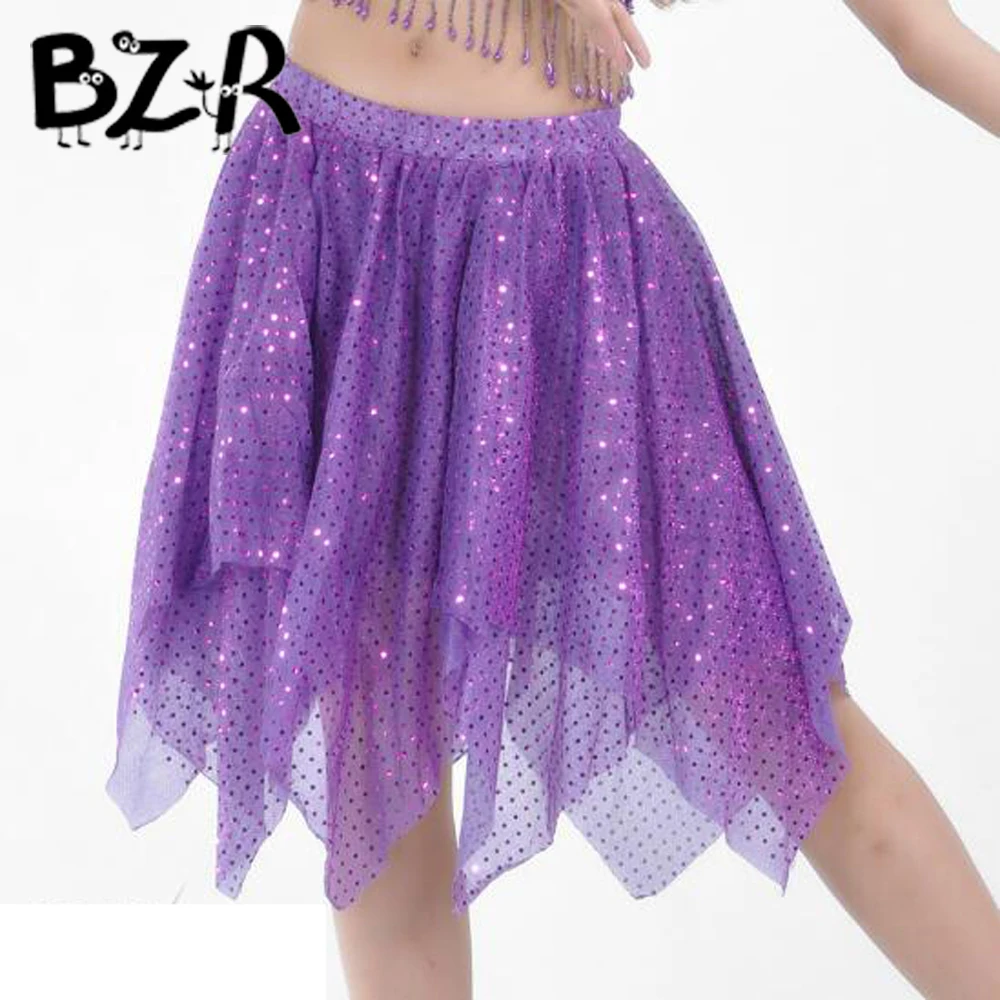 Bazzery Women Belly Dance Short Skirts Sequined Bling Belly Dance
