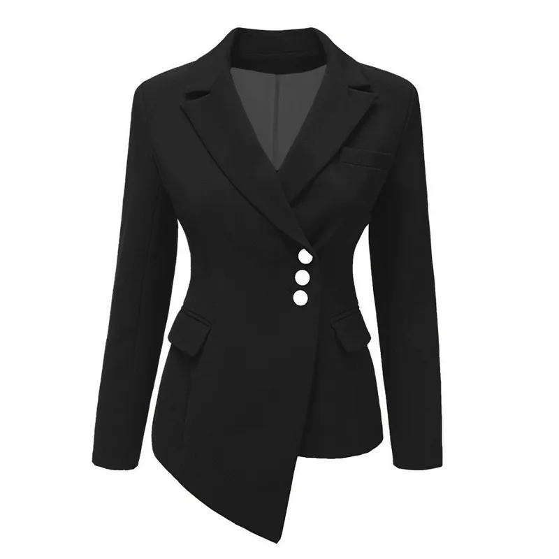 S-3XL Multiple Colour Women's Blazer Spring Autumn Irregular Women's Jacket Plus Size Blazer Woman Fashion Office Lady Blazer
