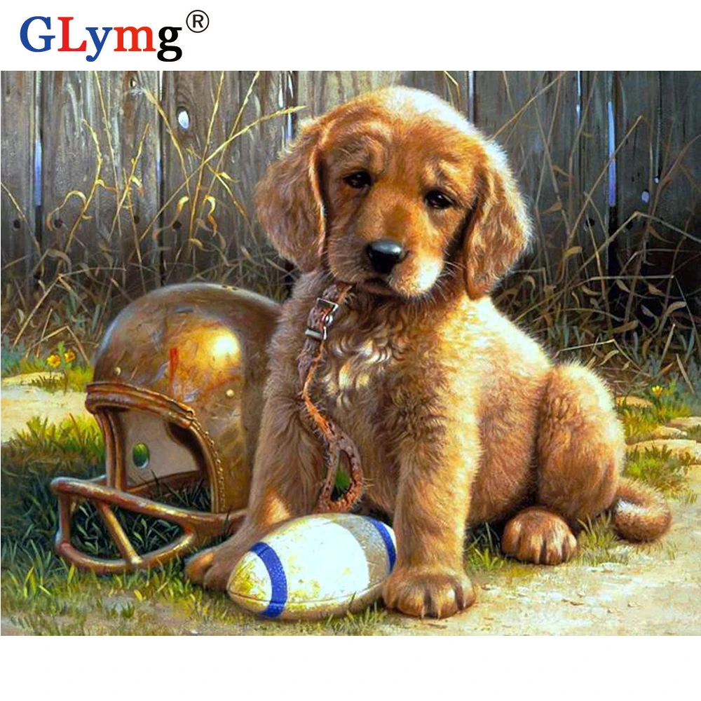 Diy Diamond Painting Full Square Drill Dog Diamond Embroidery Animal Picture Cross Stitch Mosaic Rhinestones Home Decorative