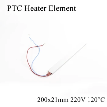 

200x21mm 220V 120 Degree Celsius Aluminum PTC Heater Element Constant Thermostat Thermistor Air Heating Sensor Shell 200*21mm
