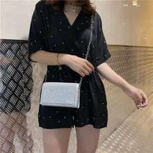 Стразы, вечерняя сумка с клапаном, сумки через плечо для женщин, искусственная кожа, сумка через плечо для девушек, дамская сумочка на цепочке