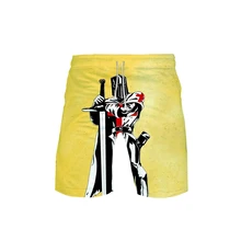 Для Мужчин's 3D Рыцари Тамплиер 3dboard шорты Мужские Шорты для купания новые летние быстросохнущая пляжные шорты мужские хип-хоп Короткие штаны пляжная одежда