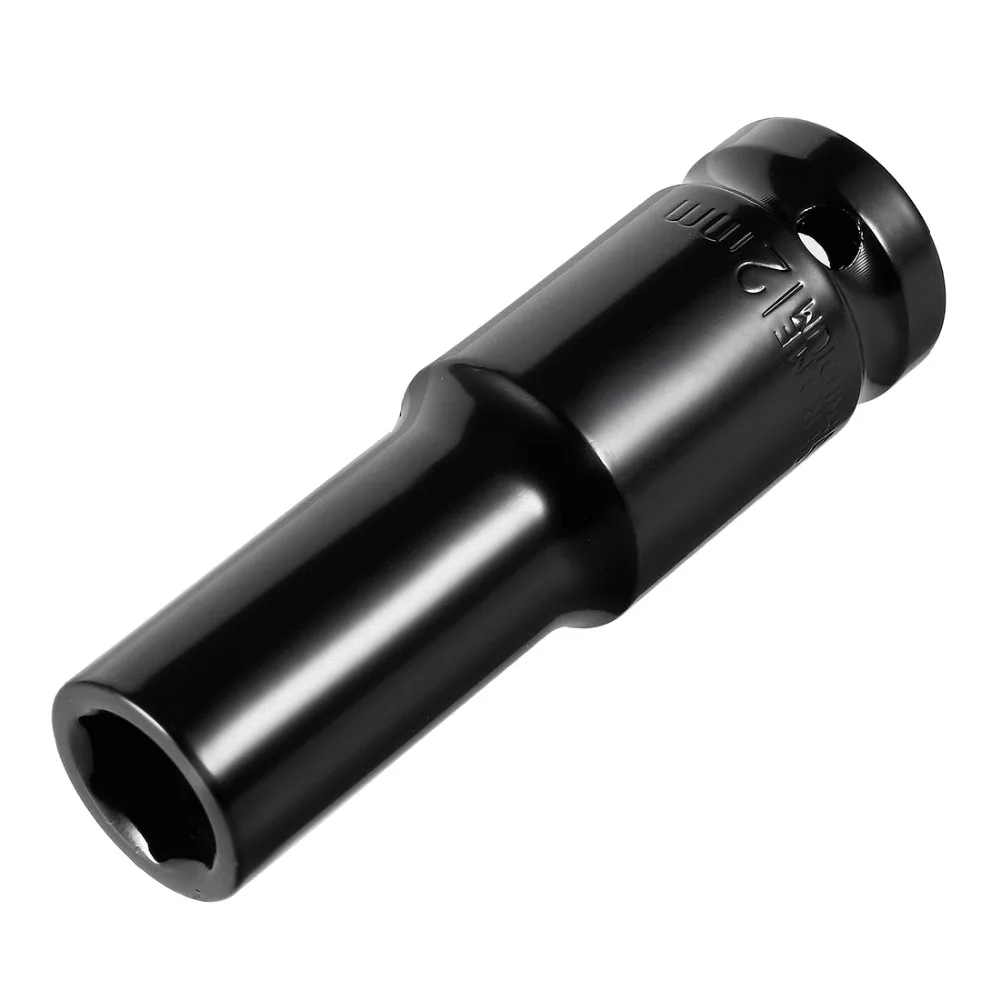 

UXCELL New Arrival 1PCS 1/2-inch Drive 12-27mm 6-Point Deep Impact Socket, Cr-V Steel for DIY Hand-making, Automotive Repairs