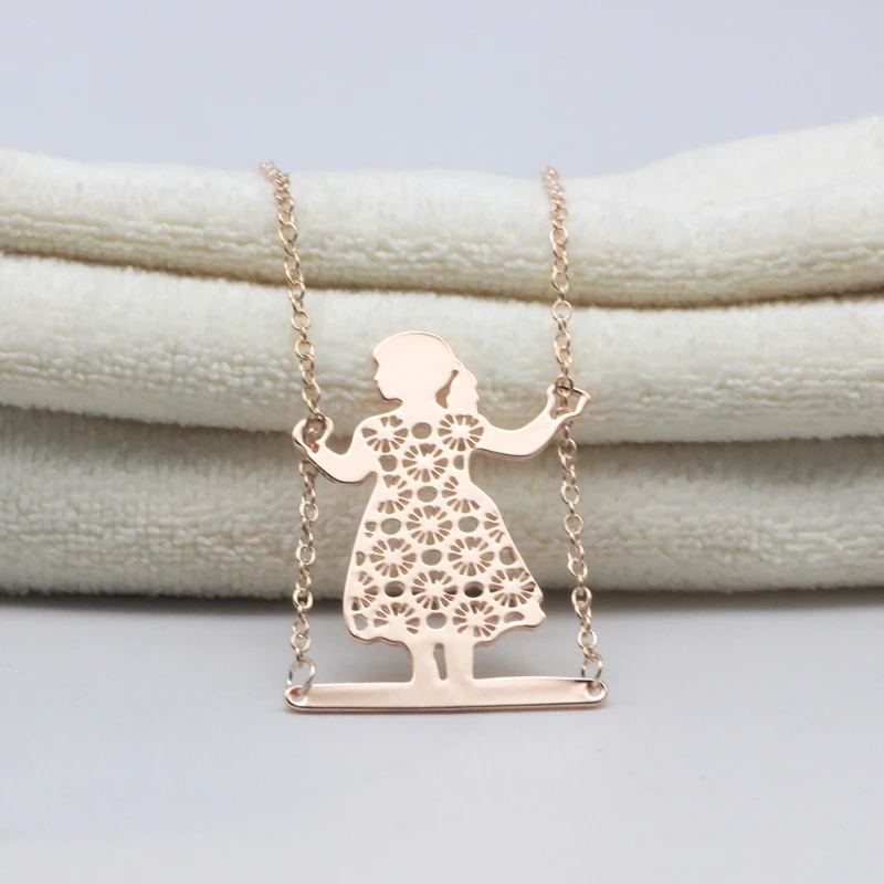 

2019 Alice In Wonderland Geometric Necklace Women Copper Jewelry Gift For Girl Accept Drop Shipping YP6392