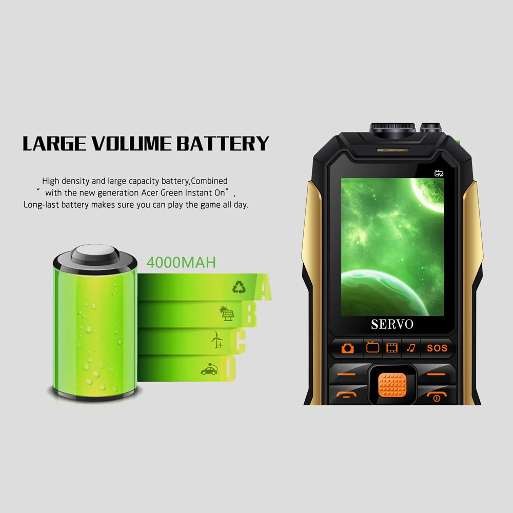 SERVO X7 Mobile Phone 3 SIM Cards 2.4