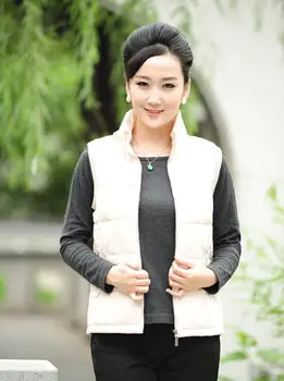 

Pop! Autumn Winter Lapel Cotton Vest Spring Candy Color Vest Women Coat Vest L-XXXL White Red Pink Blue Yellow Purple