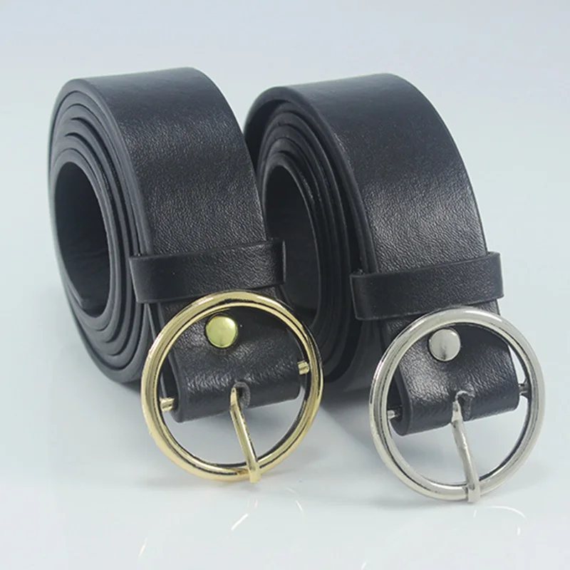 

Women Lady Fashion Waistband PU Leather Thin Belt Circle Xmas Gift Accessory PD-008