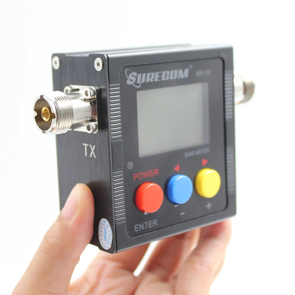 SURECOM SW 102 с тремя адаптерами 125 520 МГц цифровой VHF/UHF измеритель мощности и КСВ для