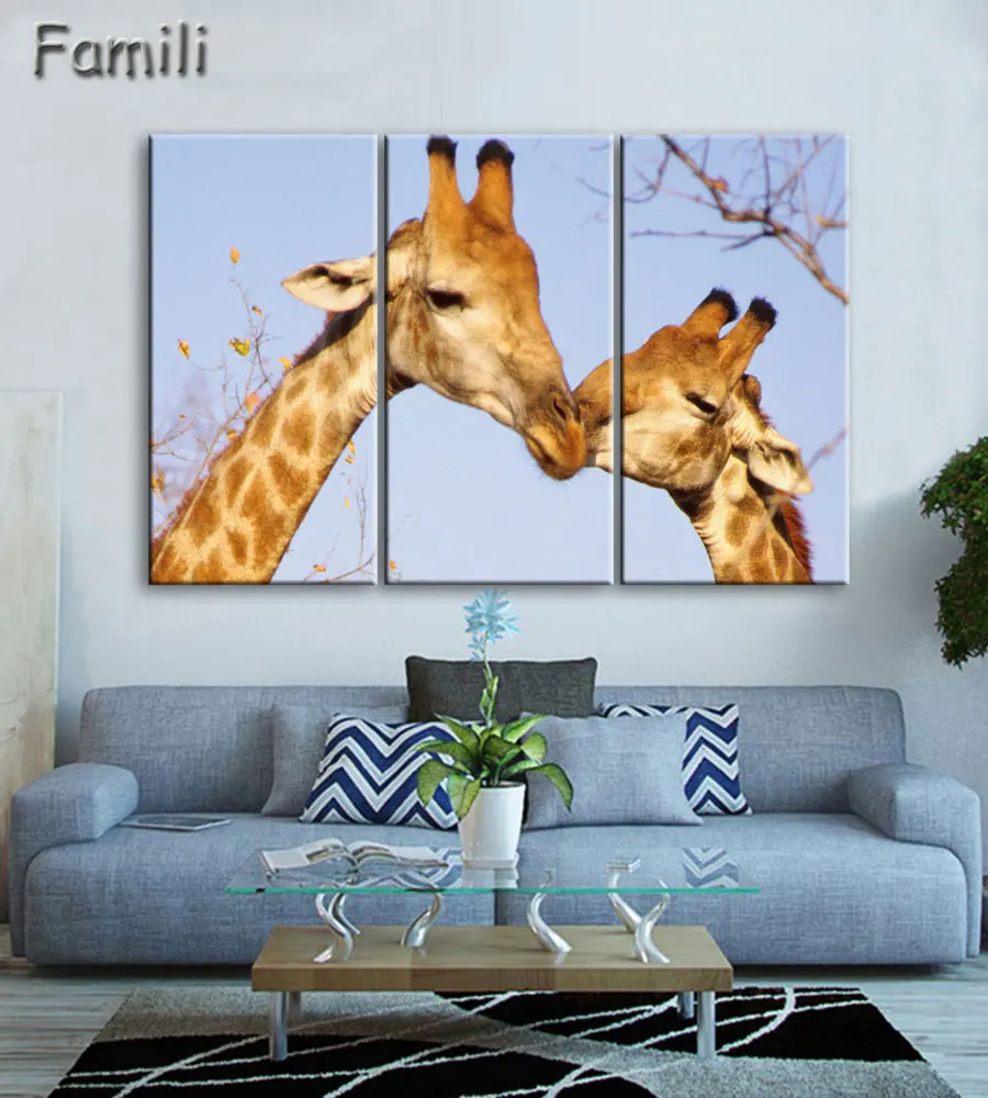 3 Picture Wall Art Canvas Printed Oil Painting Decorative Animal