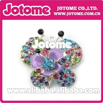 

lovely rainbow rhinestone butterfly insects brooch pin Antique Cute enamel double butterfly animal Corsages Scarf pin Brooches