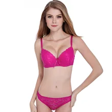 Набор бюстгальтеров новейший Женский комплект нижнего белья пуш-ап с чашечкой B/C сексуальный кружевной бюстгальтер с v-образным вырезом+ стринги с кристаллами кружевной бюстгальтер сексуальное женское белье