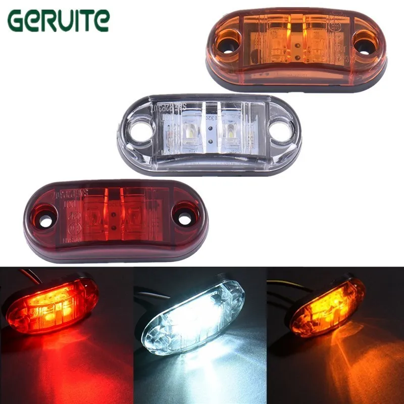 

10pc 24/12v Led Side Marker Blinker Lights for Trailer Trucks Piranha Caravan Side Clearance Marker Light Lamp Amber Red White