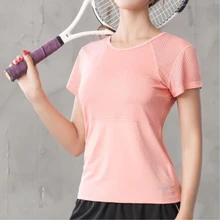 Dichski Лето Женская сетка Йога Топ рубашка Женский Бег Спорт фитнес Танки сексуальный черный тренажерный зал быстросохнущие тренировки упражнения футболка