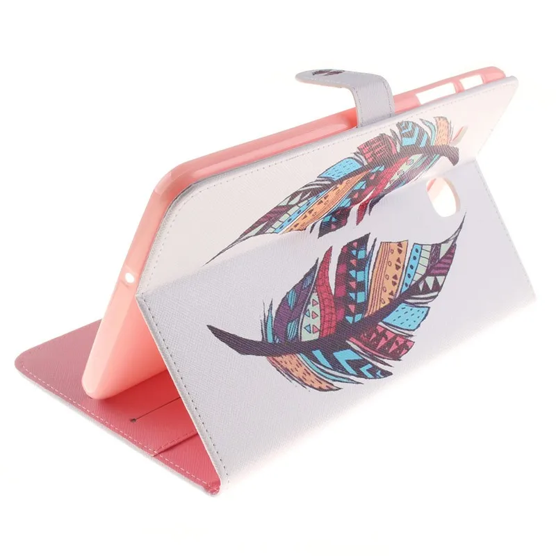 2 Leaves PU Leather Stand Case For Samsung Galaxy Tab E 8.0 Case T377 T375 T377V SM-T377V Case Protector Tablet Wallet Cover Bag (41)