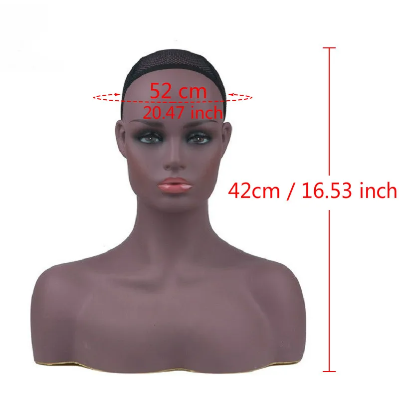 Гармония Реалистичная половина тела двойное плечо ПВХ обучение головы манекена для манекен для париков украшения на голову