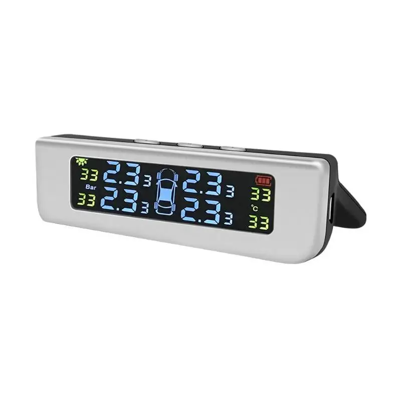 

VODOOL Smart Car TPMS Tire Pressure Monitoring System Solar Power Charging LCD Digital Display Auto Tyre Security Alarm Systems