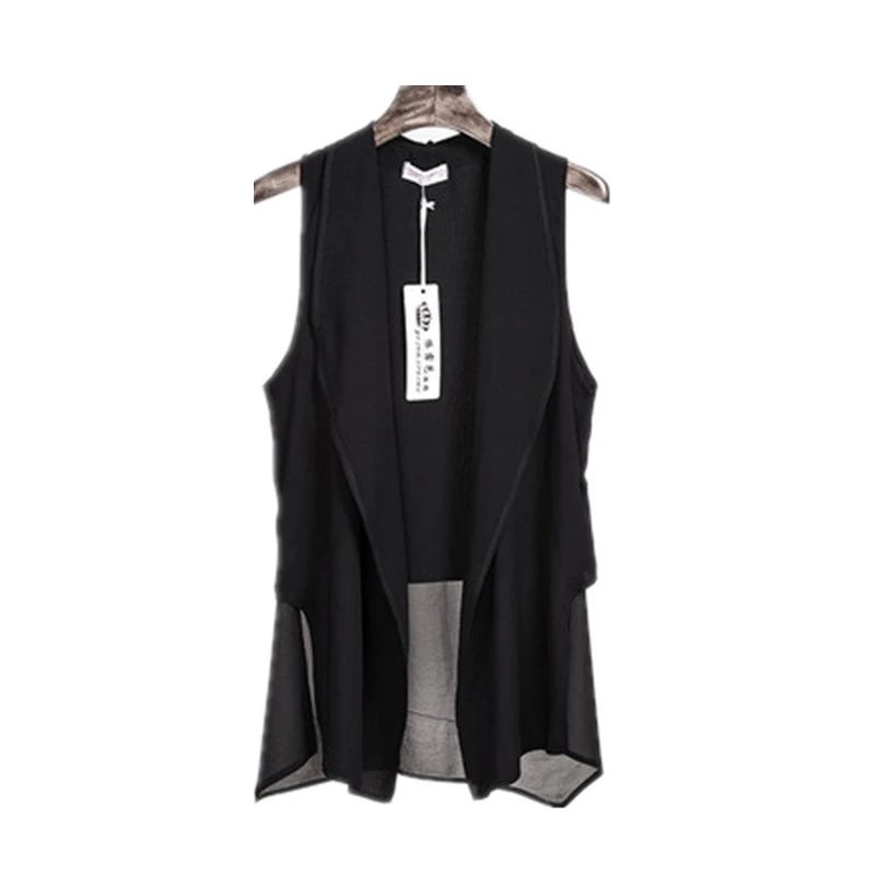 sleeveless chiffon vest