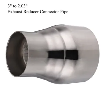 

3'' to 2.03'' Stainless Steel Flared Exhaust Reducer Connector Pipe Adapter Tube 76.2mm to 51.6mm
