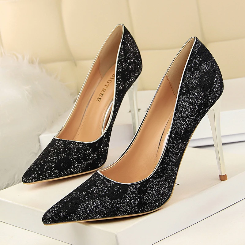 sequin pumps women's shoes