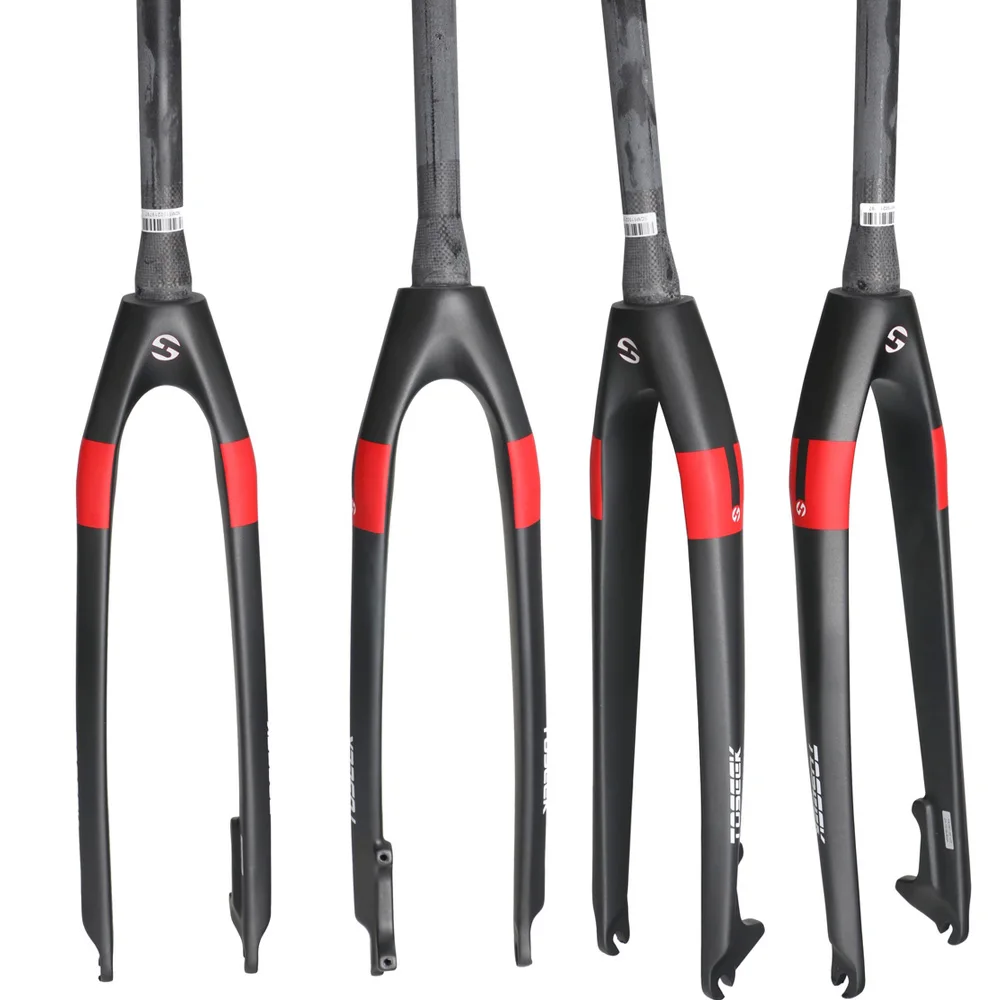 Mountain Bicycle Rigid Fork red and black Full Carbon Fiber MTB Bike