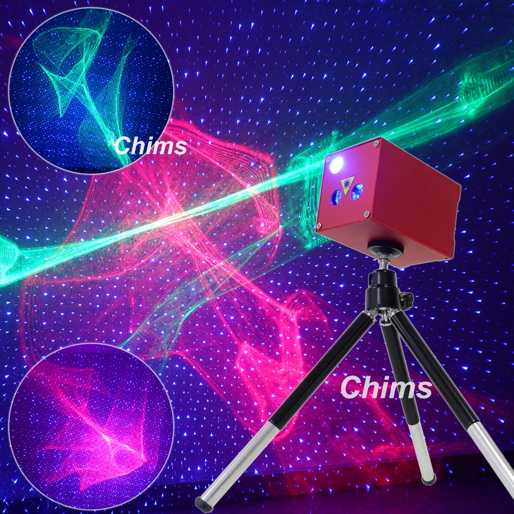 

Chims Mini Portable Laser Lighting Cordless Rechargeable RGB Aurora Meteor Shower Star Projector Travel Camping Music DJ Party