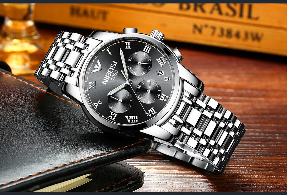 Saat Watch Men Gold Luxury 2017 NIBOSI Full Steel Wrist Watch Brand Dress Mens Watches Blue Uhren Herren Wasserdicht  (14)