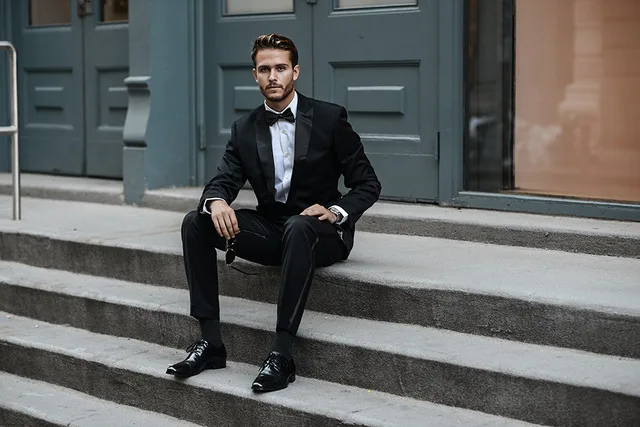 

2018 Business Men Suit Black One Button Slim Fit Wedding Groom Blazer Masculino Chaleco Costume Homme Mens Suits(jacket+pants)