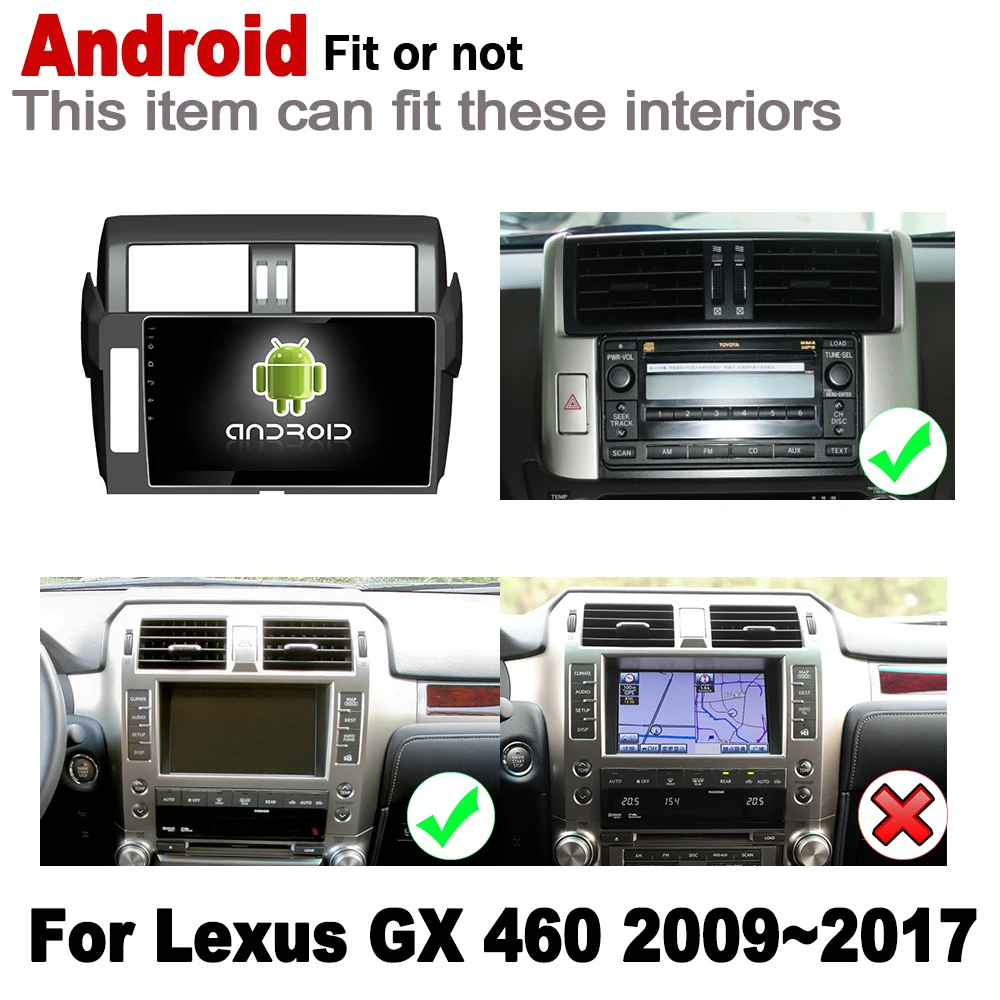 Android 2 DIN Автомобильный gps для Lexus GX 460 2009~ навигационная карта мультимедийный плеер HD экран ips стерео радио WiFi система