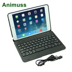 ANIMUSS клавиатура чехол для iPad Mini1/2/3 с алюминиевой нижней Bluetooth клавиатура без подсветки сзади ключи