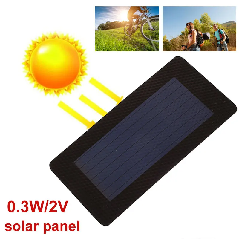 Мини портативный DIY 2 в 50мА 0,3 Вт/0,36 Вт/0,6 Вт солнечная панель модуль Солнечная панель питания для дома на открытом воздухе зарядное устройство для сотового телефона сотовый телефон - Цвет: 2V 0.3W