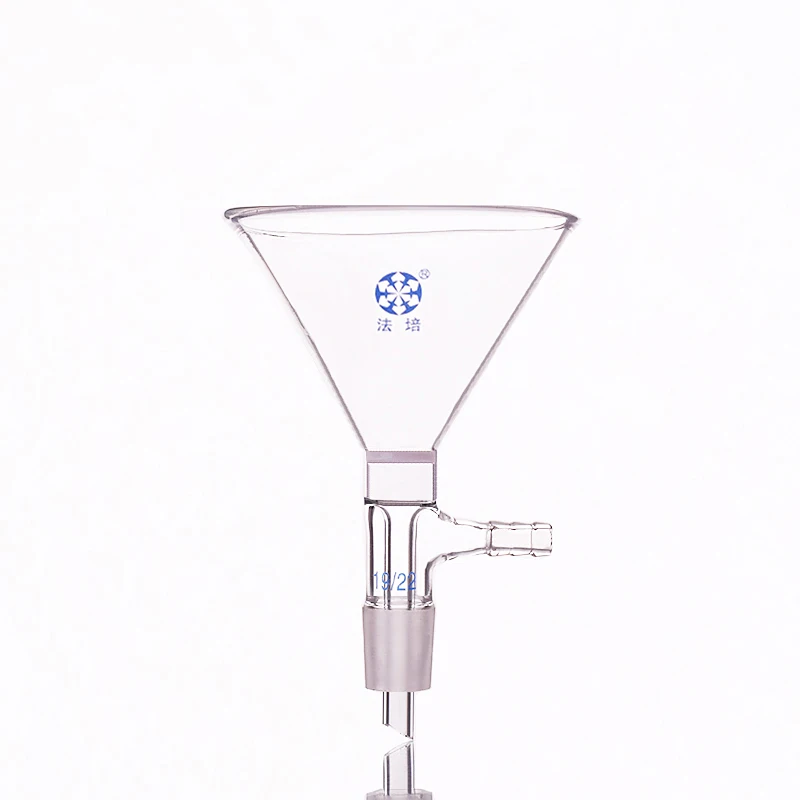 

Taper sand funnel,O.D. of the Opening=90mm,Joint 19/22,Glass cone funnel funnel,Triangle sand core filter cartridge