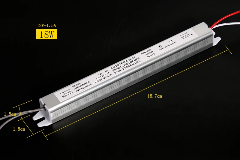 Мини встроенный тип DC12V 18 Вт/24 Вт/36 Вт/48 Вт/60 Вт светодиодный световая реклама источник питания