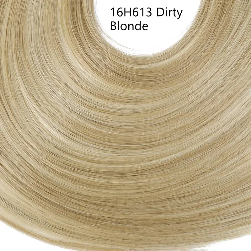 Dirty Blonde Волнистые u-образные парики для женщин 2" 170 г на заколках для наращивания, невидимые полунакладные синтетические парики, длинные черные натуральные шиньоны - Цвет: Dirty Blonde