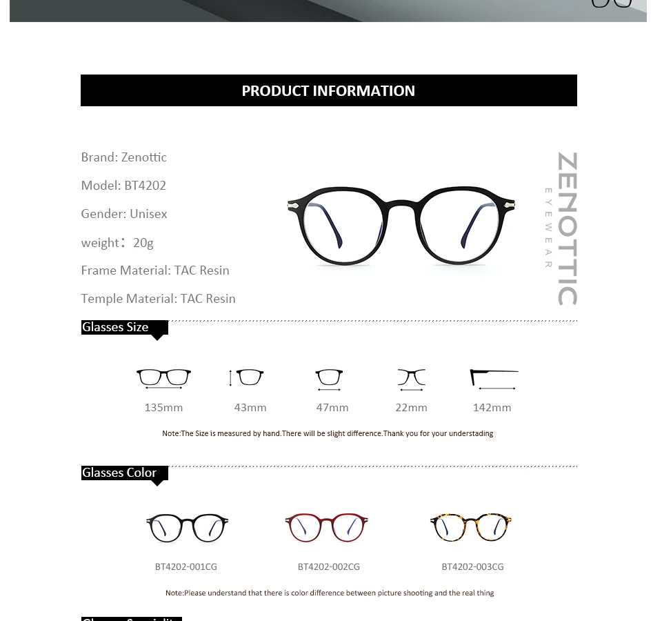 ZENOTTIC Винтаж круглые прозрачные очки с диоптриями рамка унисекс оптическая оправа для очков, при близорукости Винтаж модная оправа для очков