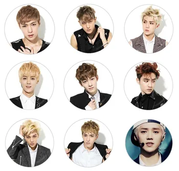 

Hot sale 5pcs16mm20mm25mm EXO Kpop Star Handmade Photo Glass Drop Style Cabochons Jewelry Accessories