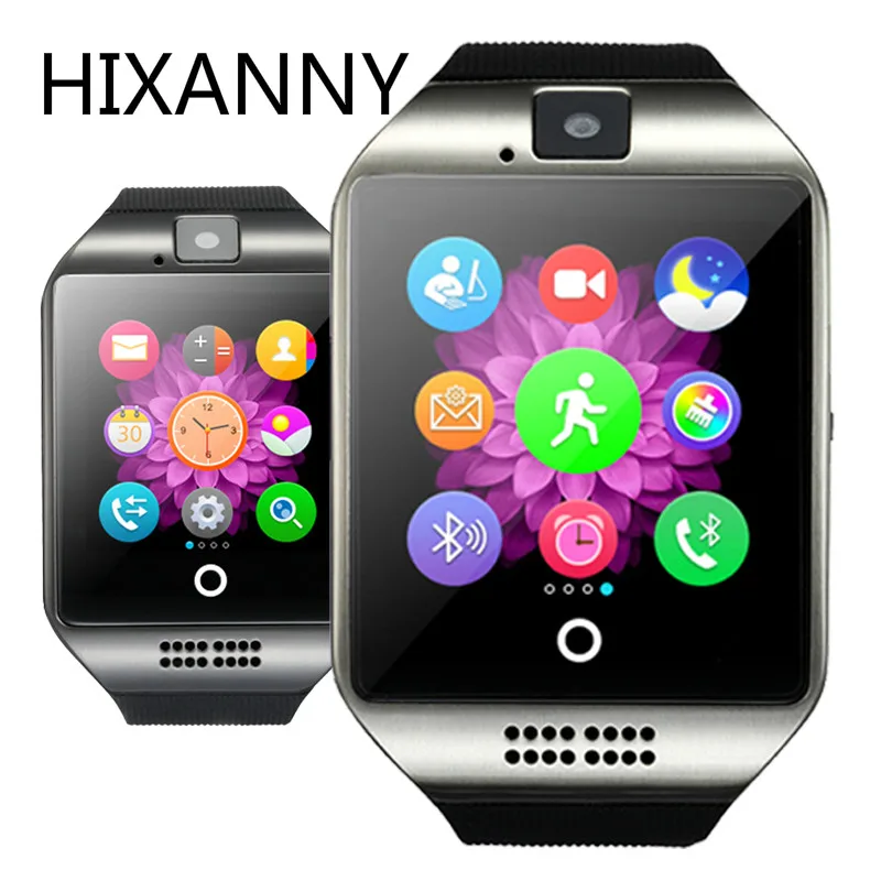 

SCELTECH Bluetooth Smart UhrQ18 Mit Kamera Facebook Whatsapp Twitter Sync SMS Smartwatch SIM TF Karte IOS Android Call Reminder