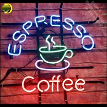 Эспрессо Кофе неоновый знак неоновый свет знак Стекло трубки Гарантия качества ручной работы неоновые огни старинные лампы неоновый знак открыть 18x18