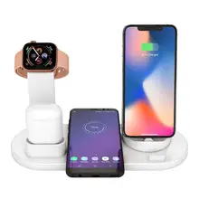 VODOOL 3 в 1 беспроводная зарядная док-станция держателя для IPhone airpods Apple Watch вращающееся зарядное устройство База для Android type-C IPhone