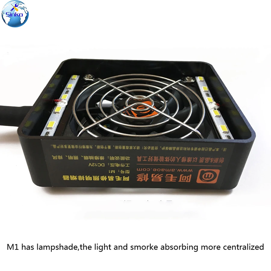 

2 in 1 Clip Type Smoke Absorber Lighting Smoke Exhauster with LED Light Fume Extractor for Soldering Station