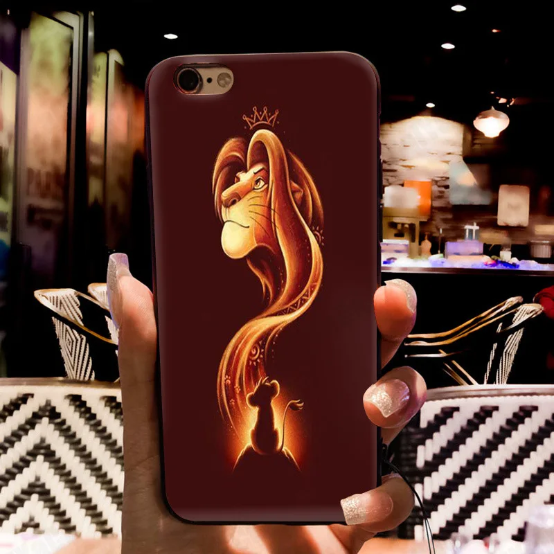 MaiYaCa El Rey León Hakuna Matata Coque caja del teléfono de la cáscara del teléfono de Apple iPhone 8 7 6 6 S Plus X 5 5S SE 5C cubierta