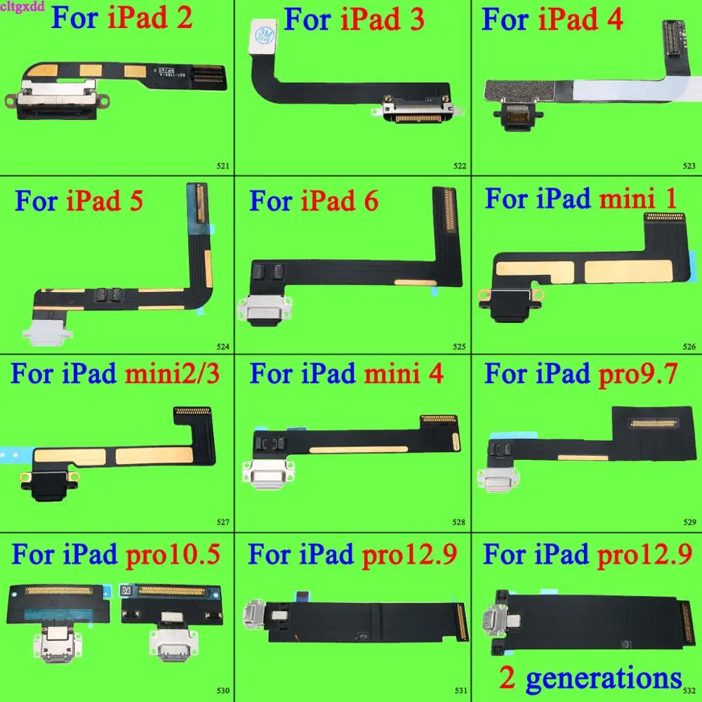 Запчасти для зарядного порта cltgxdd гибкий кабель ремонта ipod Touch 5 Ipad 2 3 4 6 Air Mini 1 Pro 9 7