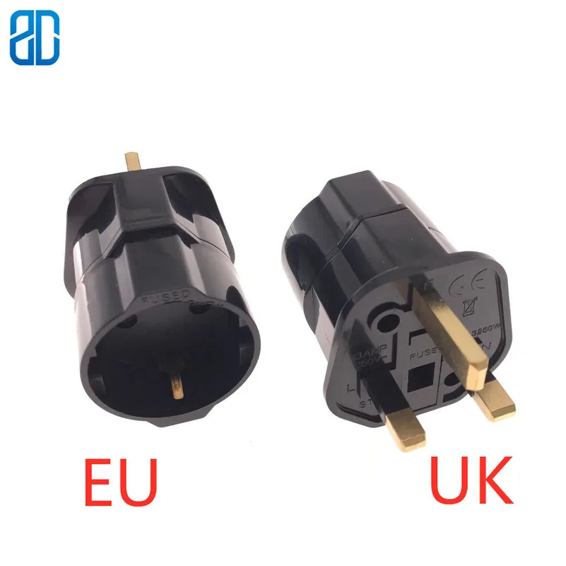 

UK Singapore Male 13A To European 3Pin 16A AC Power Travel Adapter Electric Embedded Plug Wall Outlet Socket